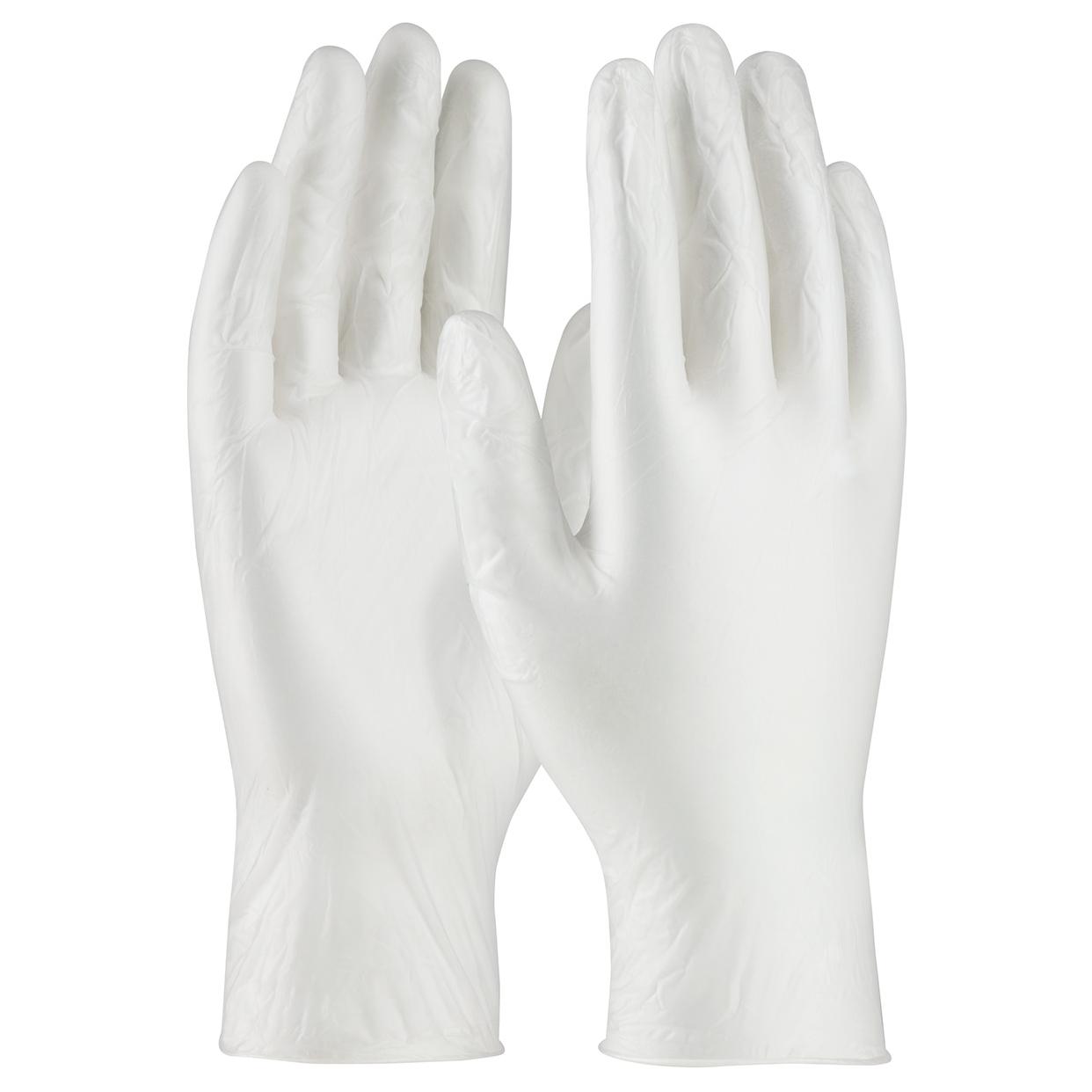 PIP® Ambi-dex® 64-V3000PF Disposable Gloves, Vinyl, Translucent White, 9.4 in L, Powder Free, 3 mil THK, Application Type: Industrial Grade, Ambidextrous Hand